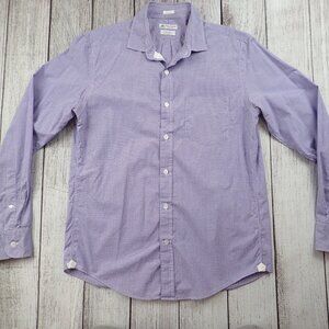 J.Crew by Thomas Mason Mens M Gingham Print Shirt Button Up Slim Fit